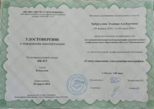 Удостоверение о повышении квалификации
